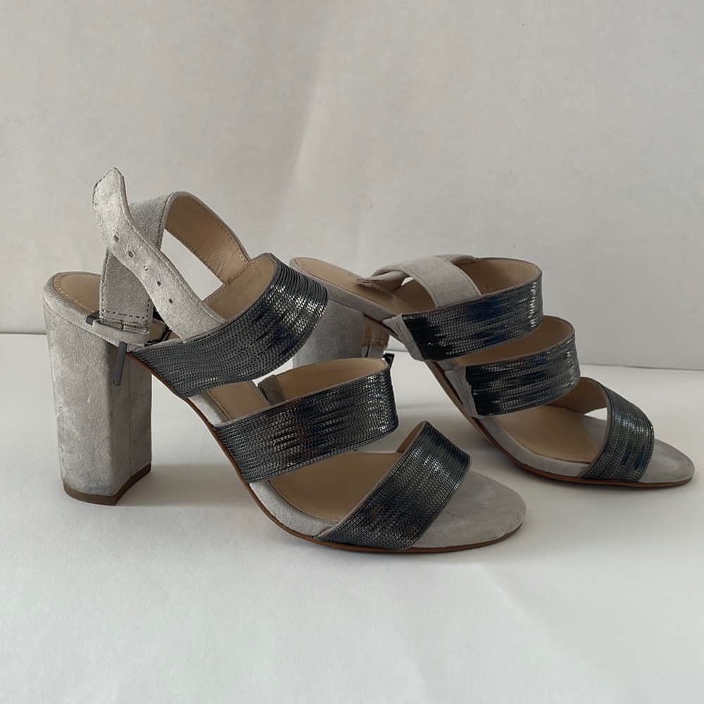 Smooth suede and gold-toned metal will bring work or weekend elegance